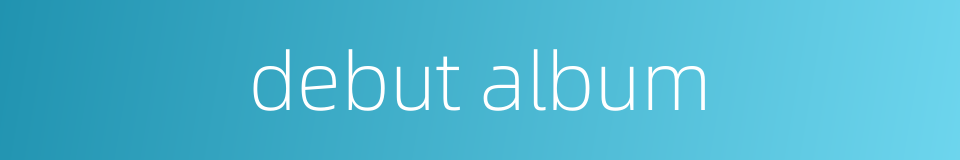 debut album的同义词