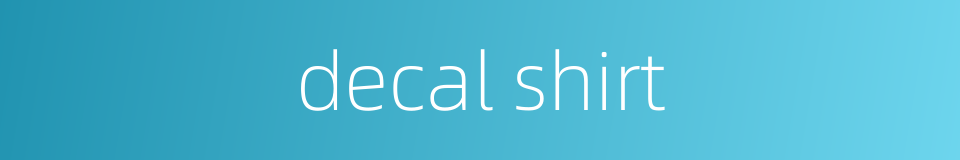 decal shirt的同义词