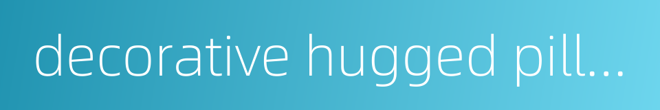 decorative hugged pillow的同义词