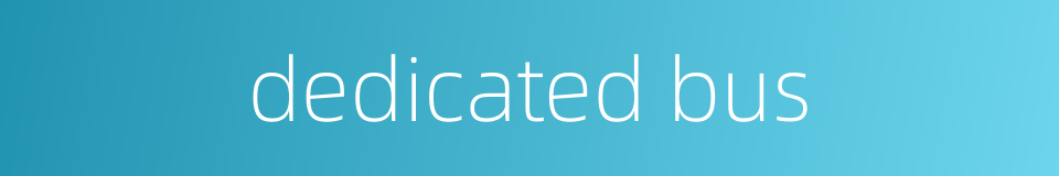 dedicated bus的同义词