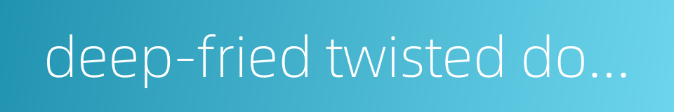 deep-fried twisted dough sticks的同义词