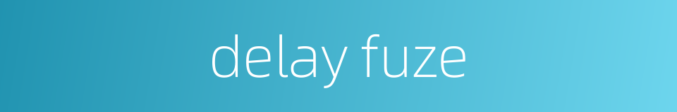 delay fuze的同义词