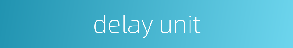 delay unit的同义词