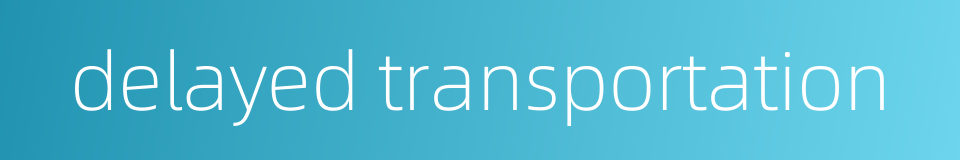 delayed transportation的同义词