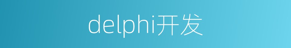delphi开发的同义词