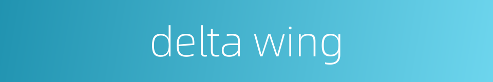 delta wing的同义词