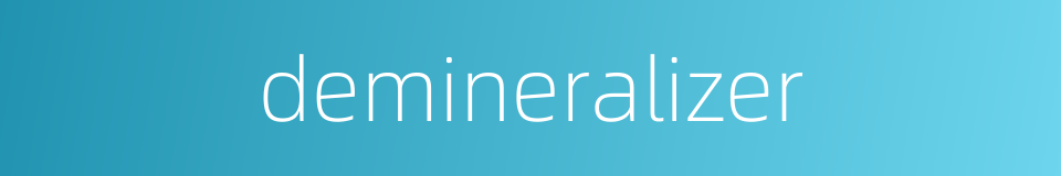 demineralizer的同义词