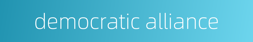 democratic alliance的同义词