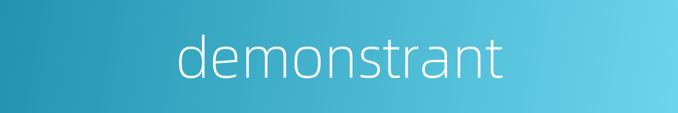 demonstrant的同义词