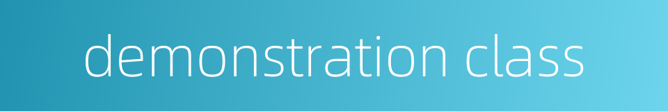 demonstration class的同义词