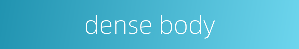 dense body的同义词