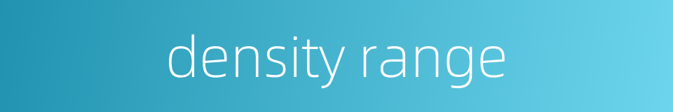 density range的同义词