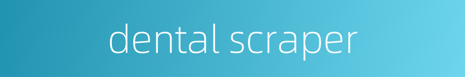 dental scraper的同义词