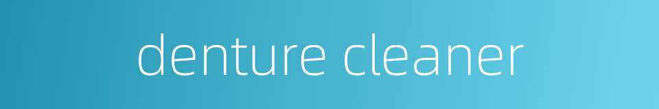 denture cleaner的同义词