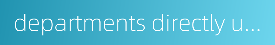 departments directly under city government的同义词