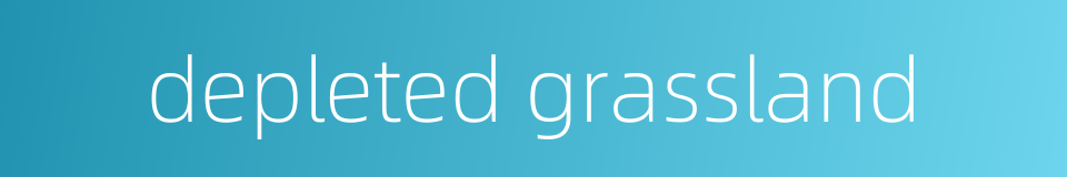 depleted grassland的同义词