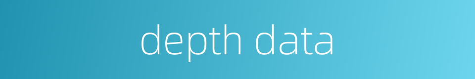 depth data的同义词