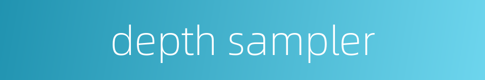depth sampler的同义词