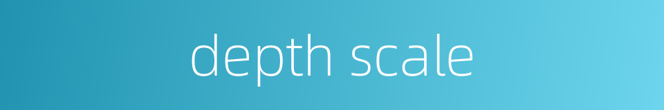 depth scale的同义词