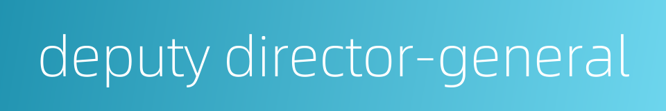 deputy director-general的同义词