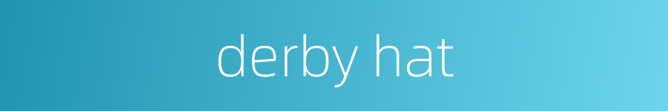 derby hat的同义词