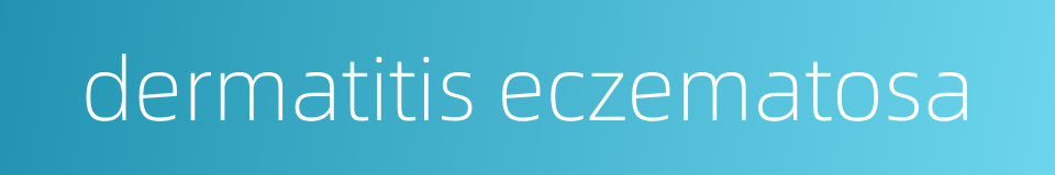 dermatitis eczematosa的同义词