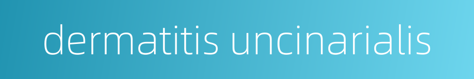 dermatitis uncinarialis的同义词