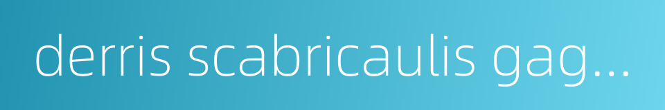 derris scabricaulis gagnep的同义词