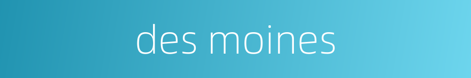 des moines的同义词