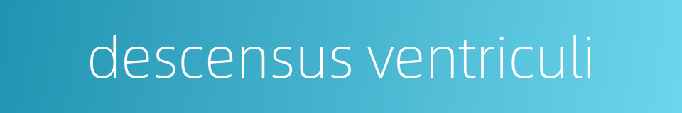 descensus ventriculi的同义词