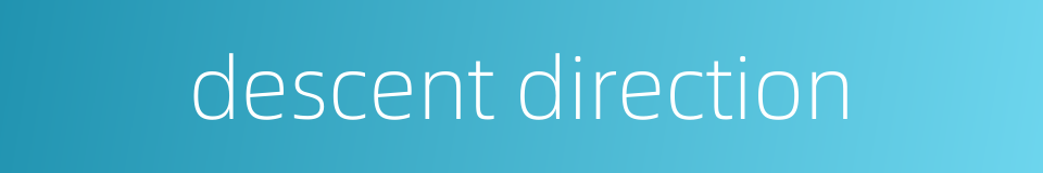 descent direction的同义词
