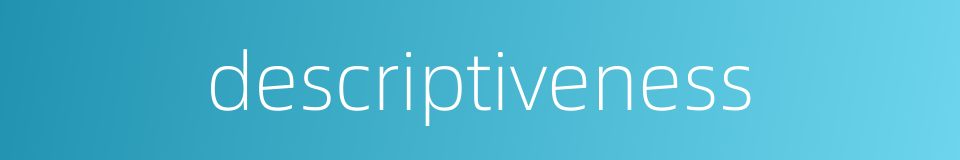 descriptiveness的同义词