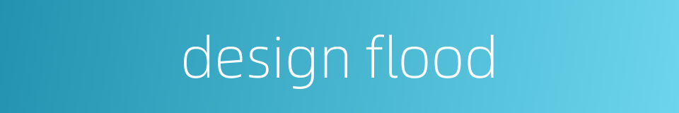 design flood的同义词