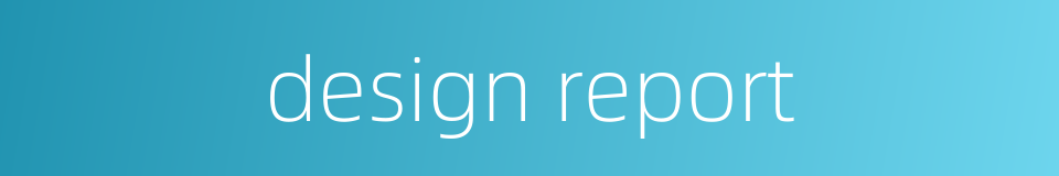 design report的同义词