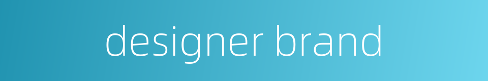 designer brand的同义词