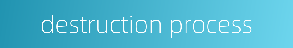 destruction process的同义词