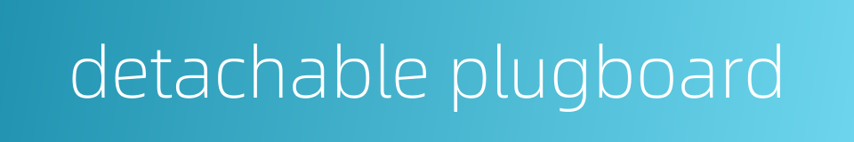 detachable plugboard的同义词