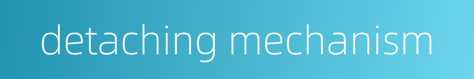 detaching mechanism的同义词