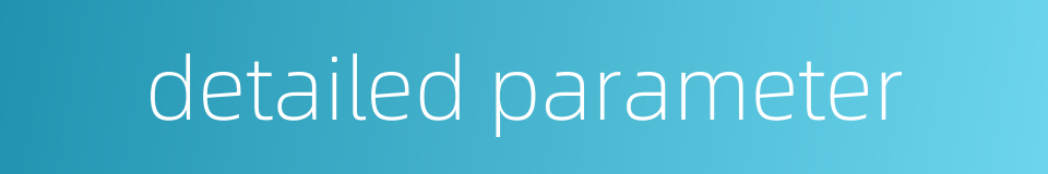 detailed parameter的同义词