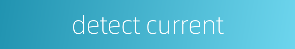 detect current的同义词