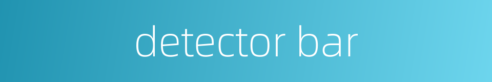 detector bar的同义词