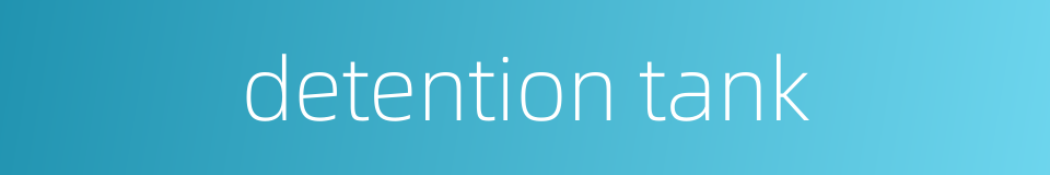 detention tank的同义词
