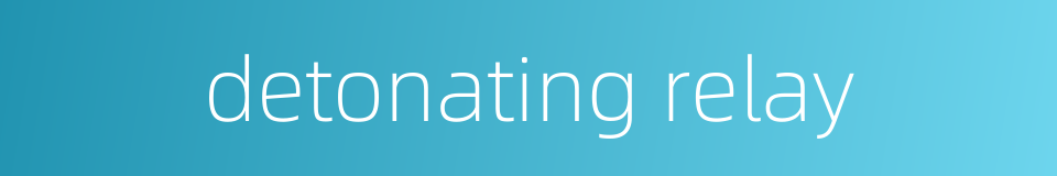 detonating relay的同义词