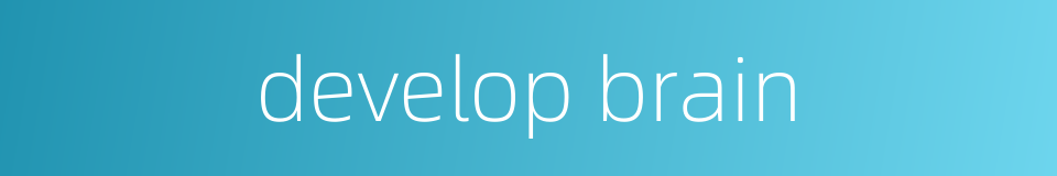 develop brain的同义词