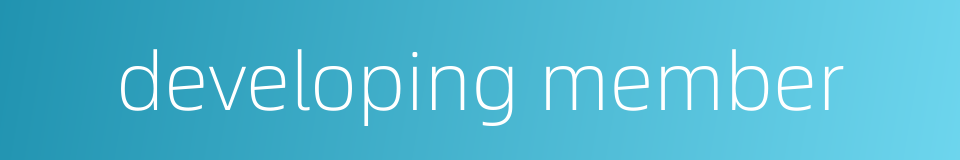 developing member的同义词