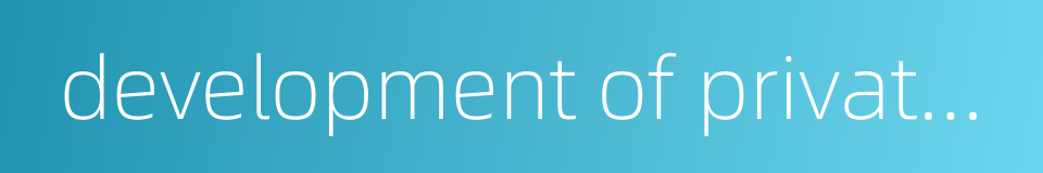 development of private corporate culture的同义词