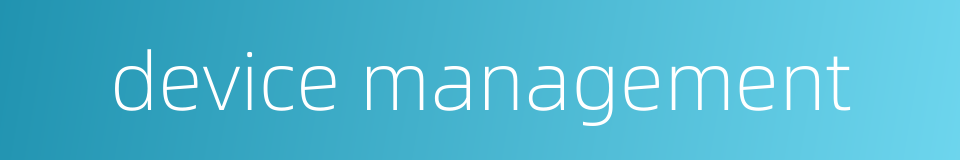device management的同义词