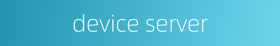 device server的同义词