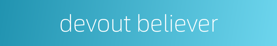 devout believer的同义词