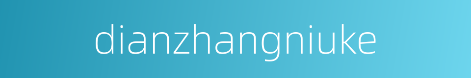 dianzhangniuke的同义词